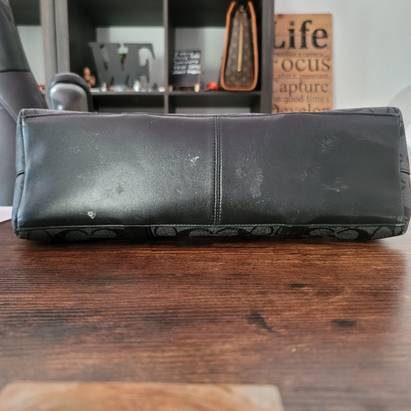 COACH black monogram Briefcase computer bag travel - Picture 6 of 17